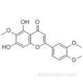 4H-1-Benzopyran-4-one, 2- (3,4-diméthoxyphényl) -5,7-dihydroxy-6-méthoxy-CAS 22368-21-4